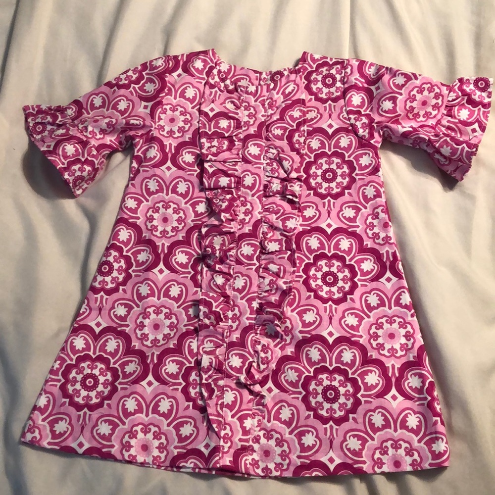 Southern Sunshine Kids pink and white flower dress